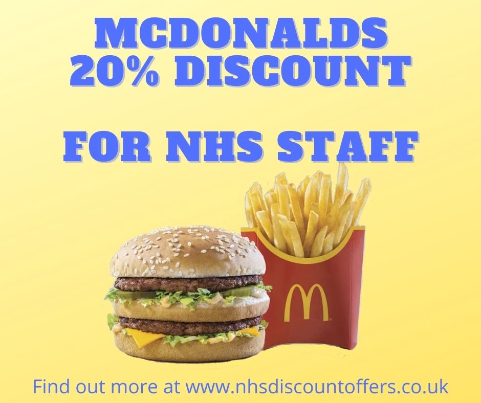 mcdonalds nhs discount