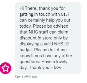 Superdrug NHS discount in store
