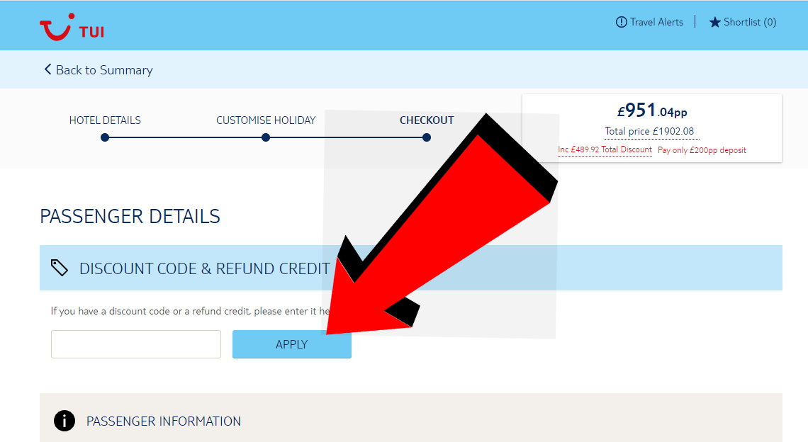 use NHS Discount at TUI