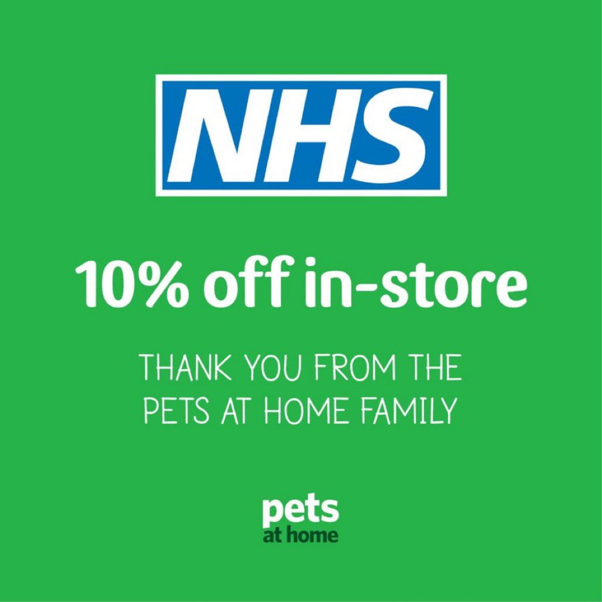 Pets At Home NHS Discounts Is the 10 NHS Discount on cat and dog