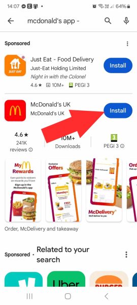 download the mcdonalds app