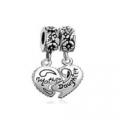 Pandora Bead - Mother & Daughter Heart Love Charm